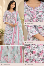 Sage Green Floral Printed Kurta Set