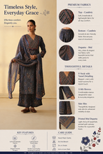 Elegant Ajrakh 3Pcs Suit with Wide Pants