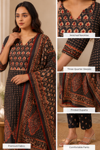 Printed Cotton Blend Kurta Set