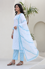Sky Blue Printed Kurta Set