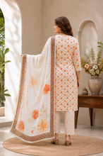 Floral Printed Cotton 3-Piece Suit Set