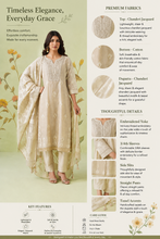 Beige Chanderi 3Pcs Set