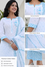 Sky Blue Printed Kurta Set