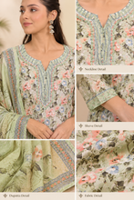 Floral Green  Printed Kurta Set