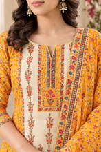 Mustard Floral Printed Salwar Suit Set