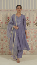 Lavender Embroidered Kurta Set