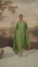 Olive Green Embroidered Kurta Set