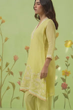 Lemon Yellow Co-ord set with Stylish Embroidery